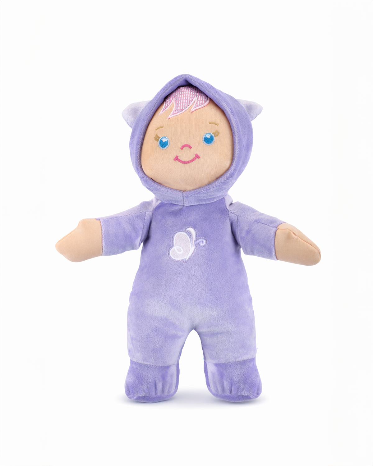 Mor Yenidoğan Peluş Bebek