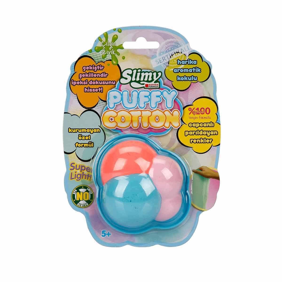 Slimy Puffy Coton Kokulu Slime - Turuncu-Mavi-Pembe