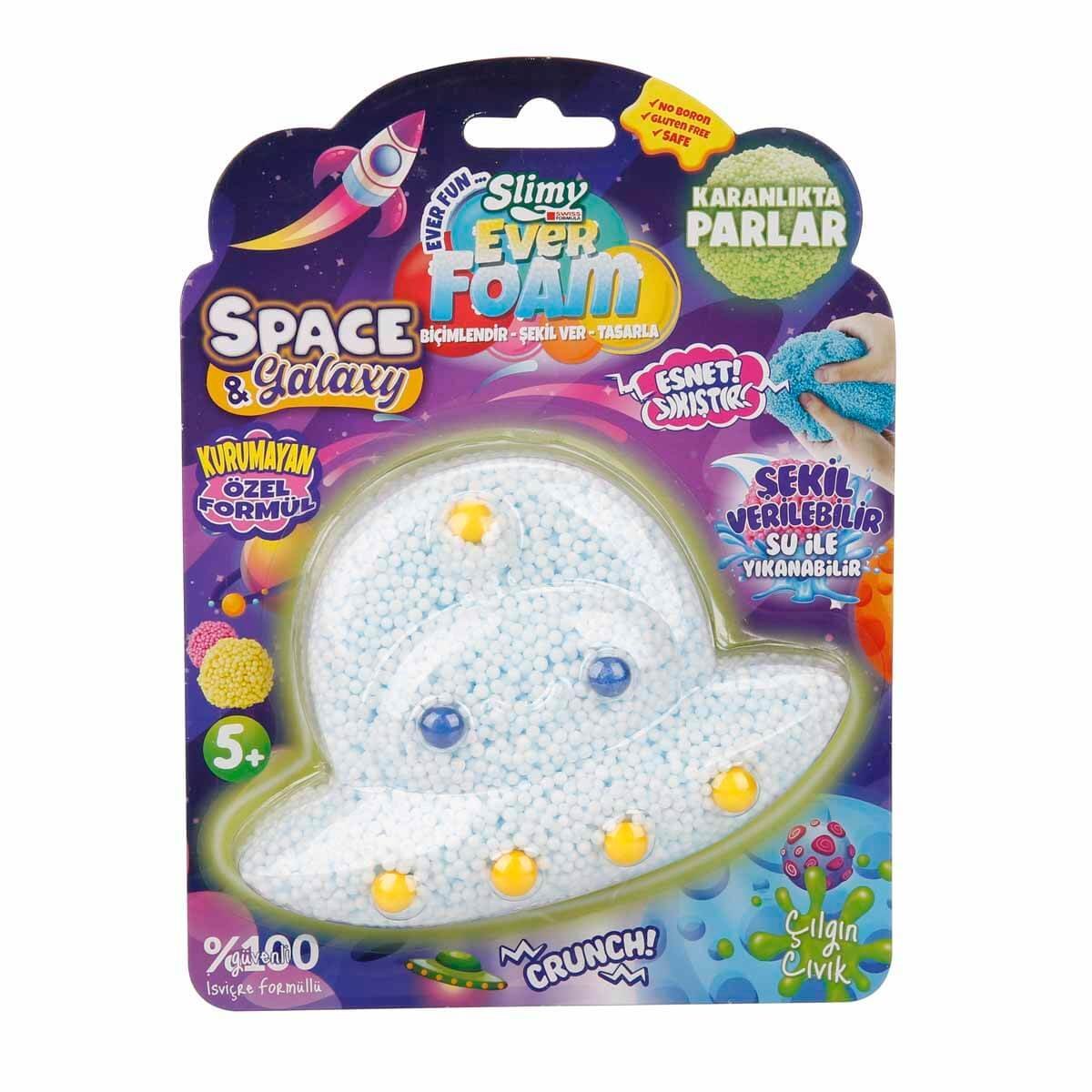Slimy Ever Gece Parlayan Köpük Slime Ufo- Mavi